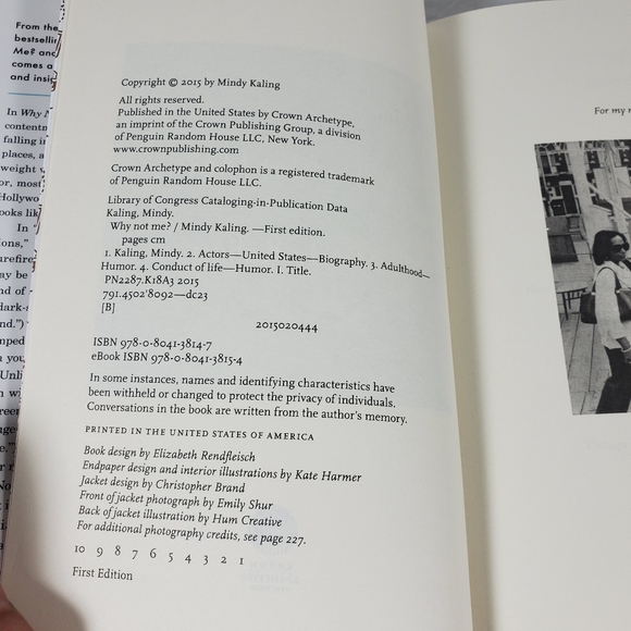 Signed Mindy Kaling Why Not Me Autographed Book - Picture 3 of 9